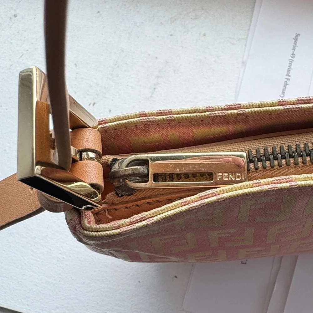 Fendi Pink and Gold Shoulder Bag - Picture 11 of 11